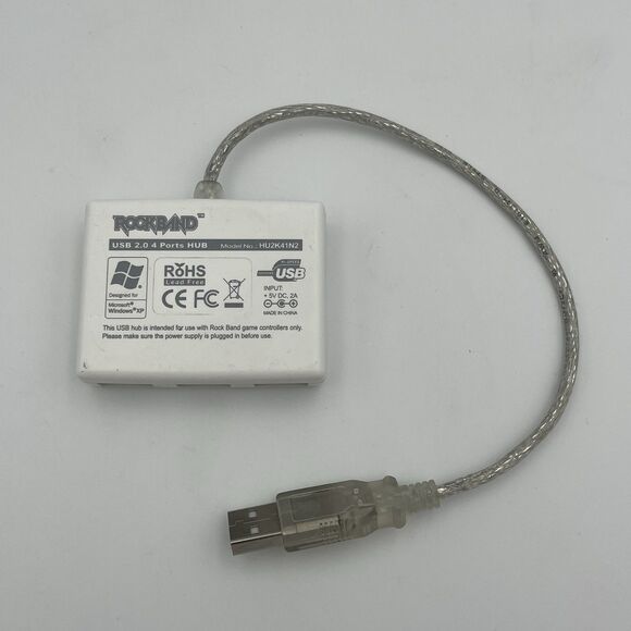 Rock Band USB 2.0 4 Ports Hub HU2K41N2 Dongle Adapter Windows XP - Picture 1 of 8